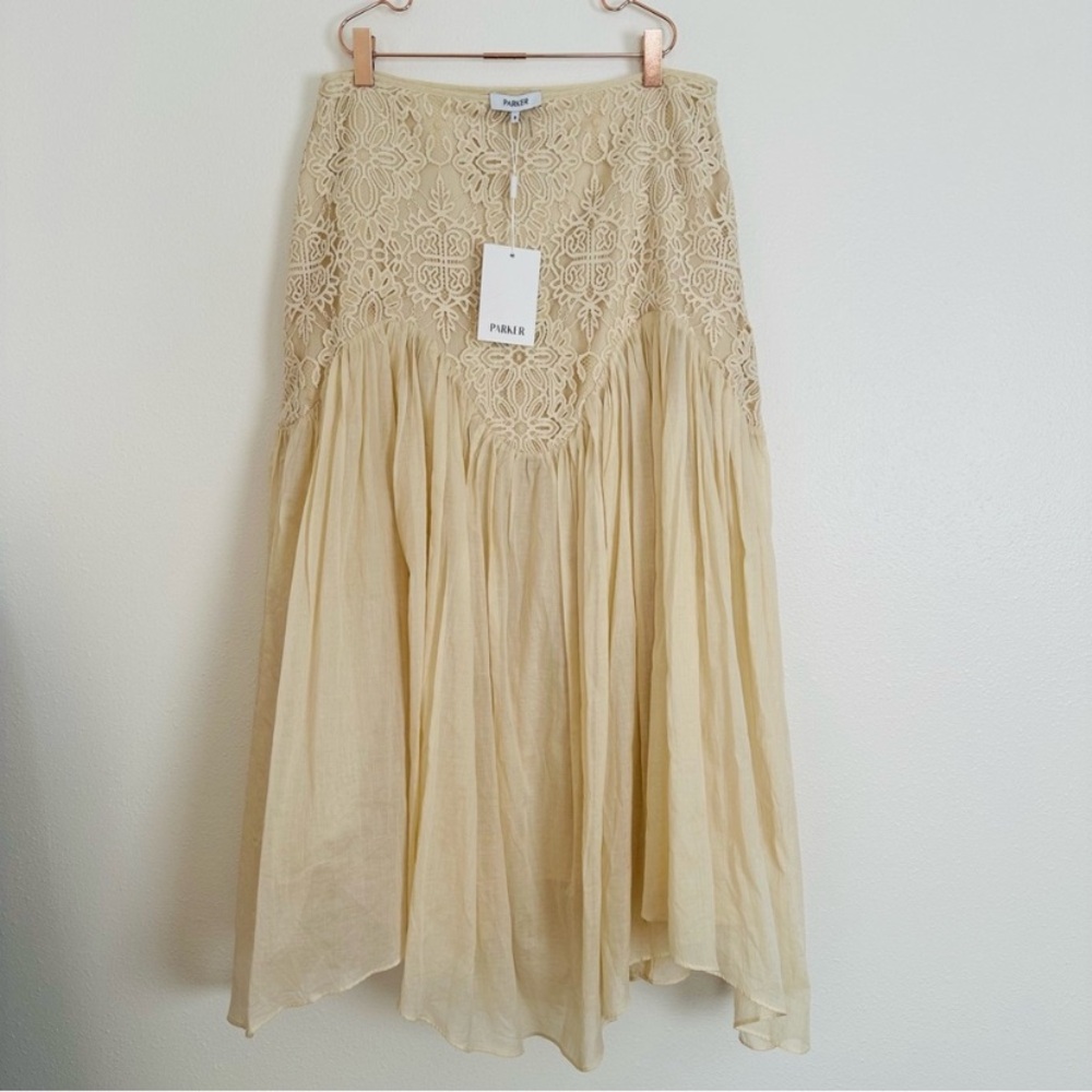 Elegant Cream Lace Skirt